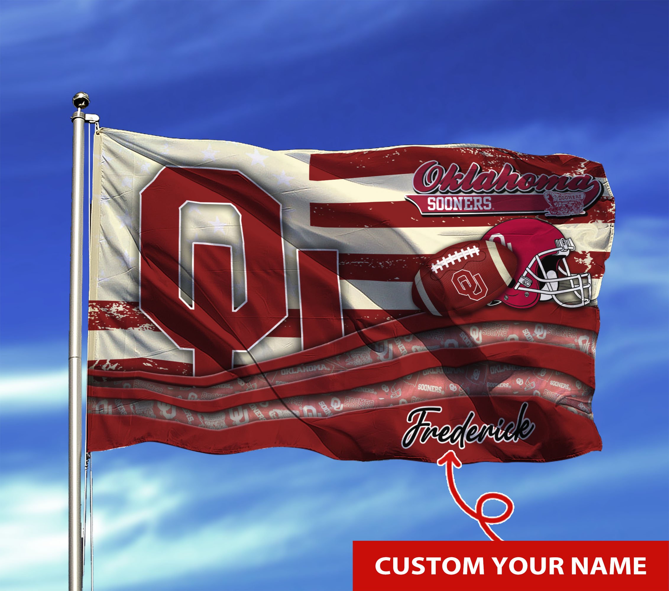 Oklahoma Sooners Custom Flag3x5ft For This Season TU26897